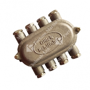 100527 Brass HNA Junction Box  #1158  8 Glands