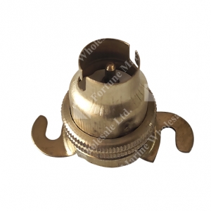 793524 European Brass Lamp Holder, 2 lug BA-15D