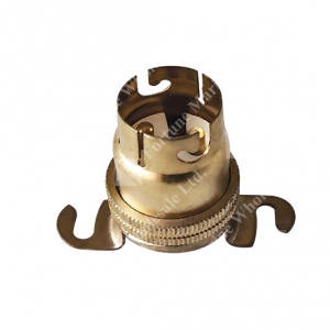 793525 European Brass Lamp Holder, 2 lug B-22