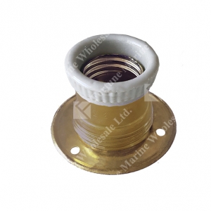 793530 Brass Lamp Holder, Baynoet type with back plate E-27